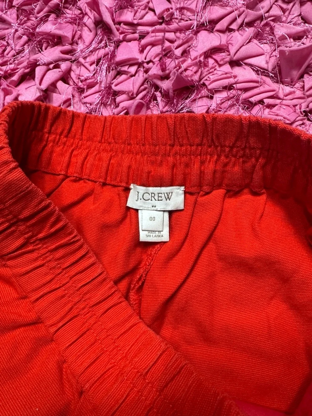 J. Crew Bright Red Elastic-Waist Athletic Shorts